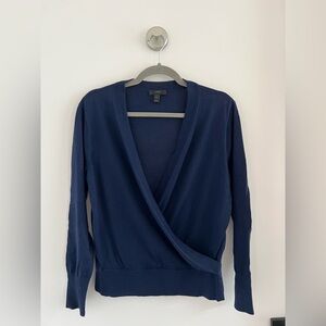 J. Crew Deep Blue Wrap Sweater